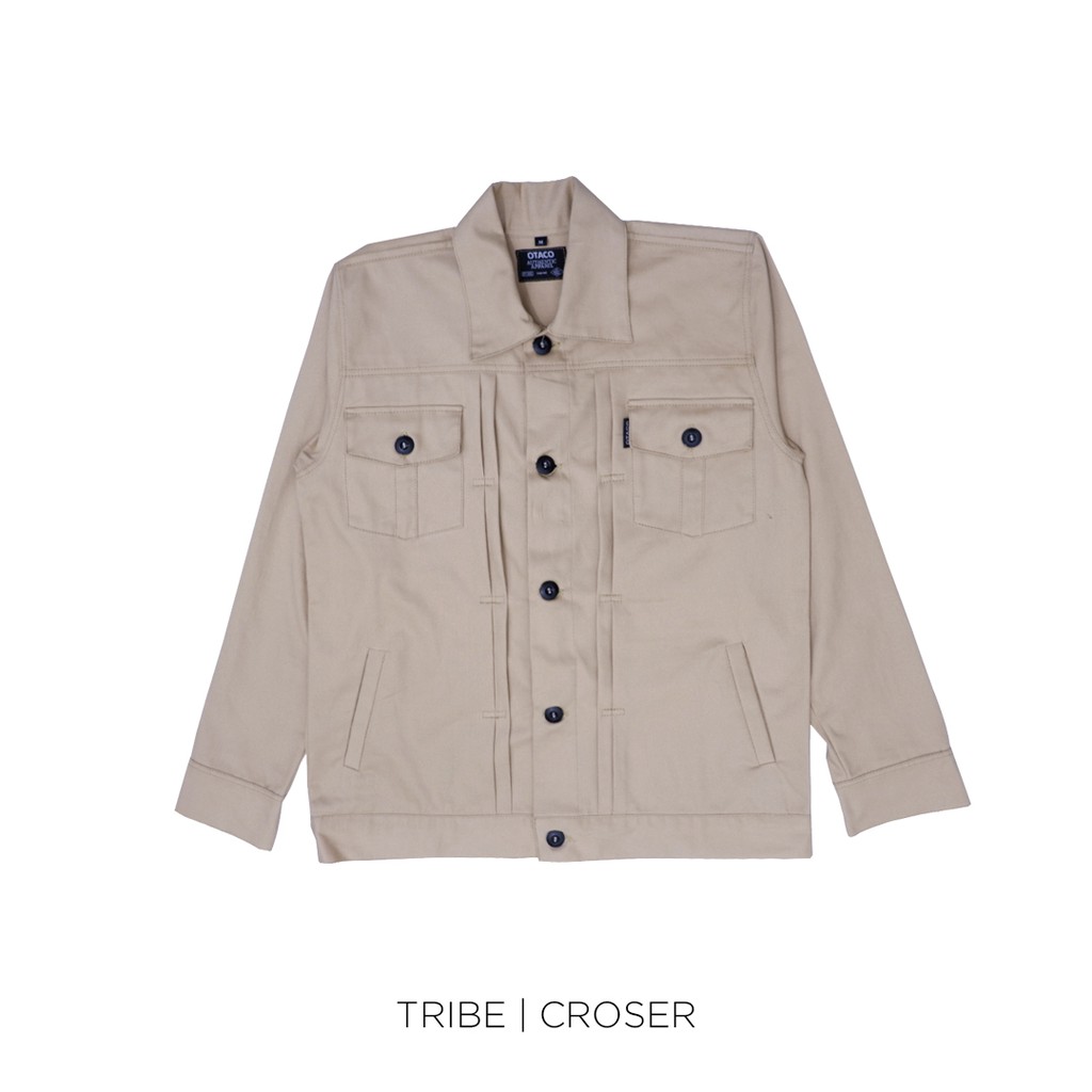 JAKET PRIA TRIBE CANVAS CREAM - L - OTA 