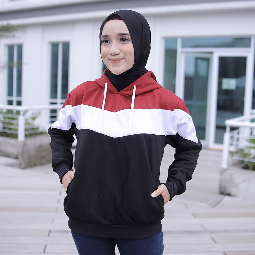 Jaket Sweater Hoodie Korean Style Sporty ROW 026 Tanpa Warna,L