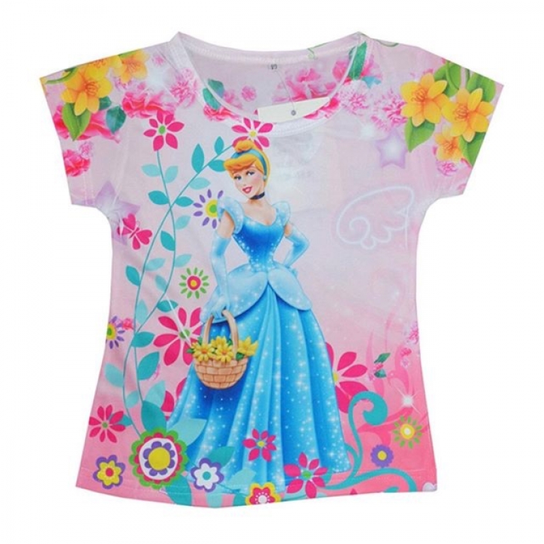 Kaos anak T-shirt cinderella Import Termurah Size 18