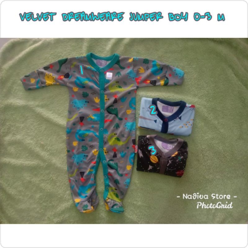 fix VELVET DREAMWEAR TUTUP KAKI BOY GIRL NEWBORN JUMPSUIT