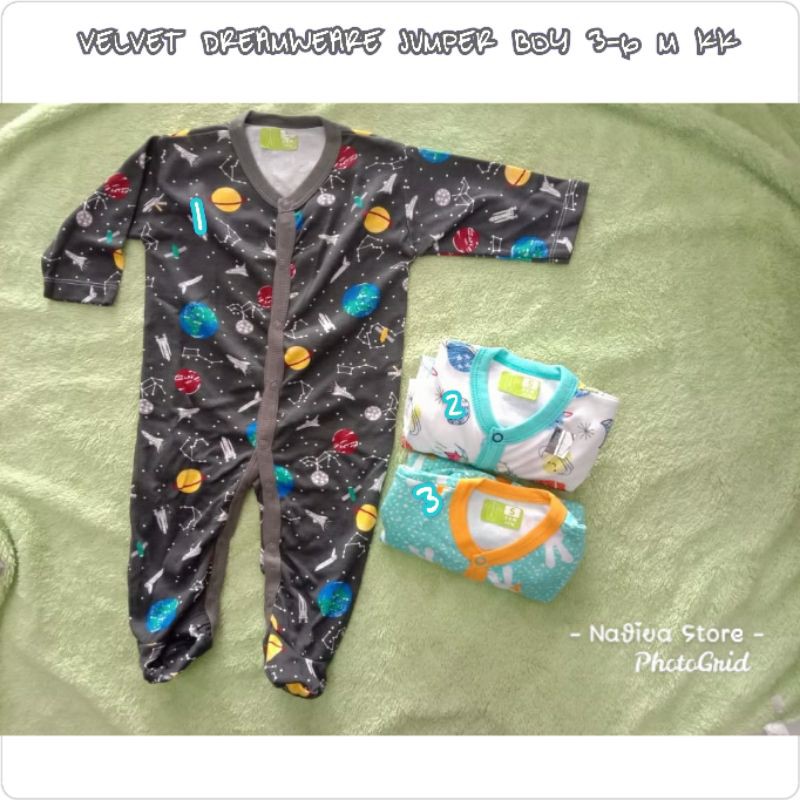 fix VELVET DREAMWEAR TUTUP KAKI BOY GIRL NEWBORN JUMPSUIT SLEEPSUIT FEET  JUMPER KAOS KAKI Boy S (3-6m)