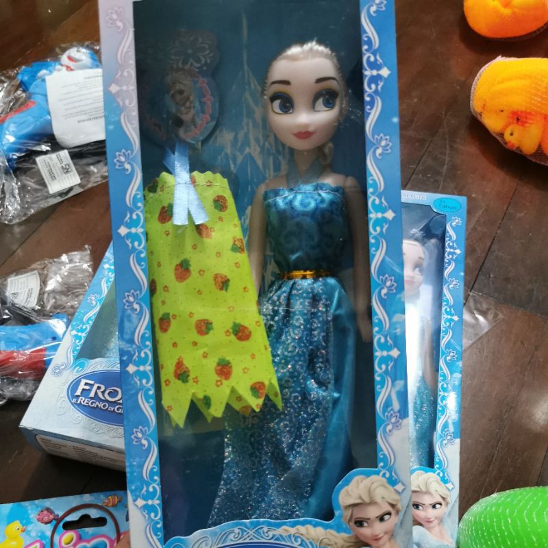 Boneka frozen elsa anna barbie kotak olaf Elsa+baju