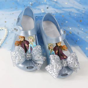 sepatu Flatshoes mini melissa anak perempuan motif Frozen Silver