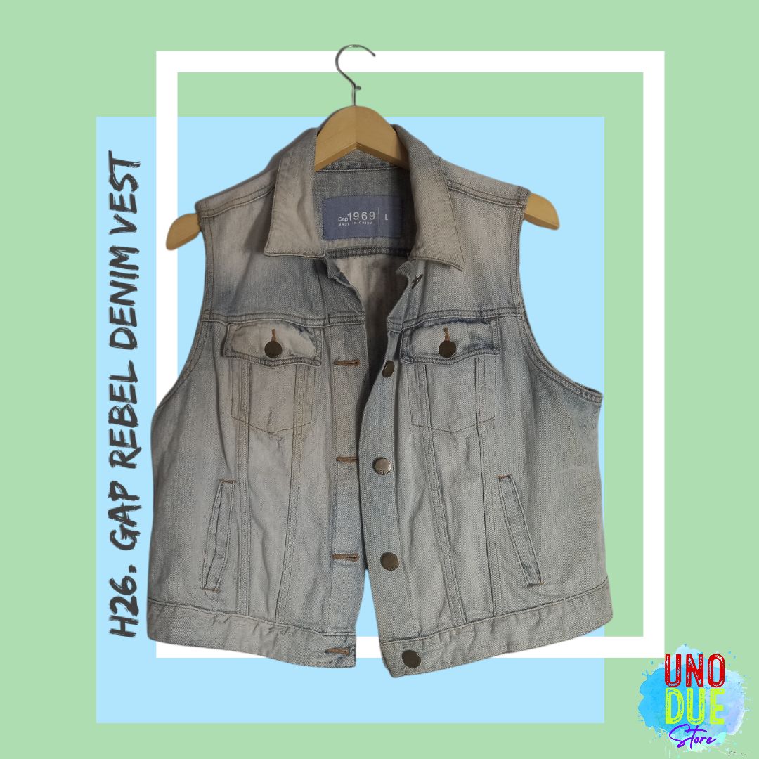 H26 GAP Rebel Denim Vest | Lazada Indonesia