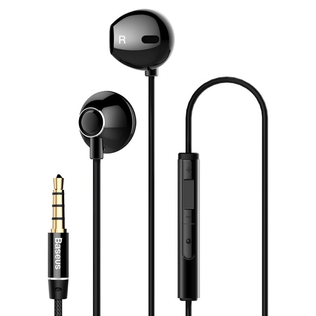 Baseus Earpods Earphones Extra Bass H06 Black
