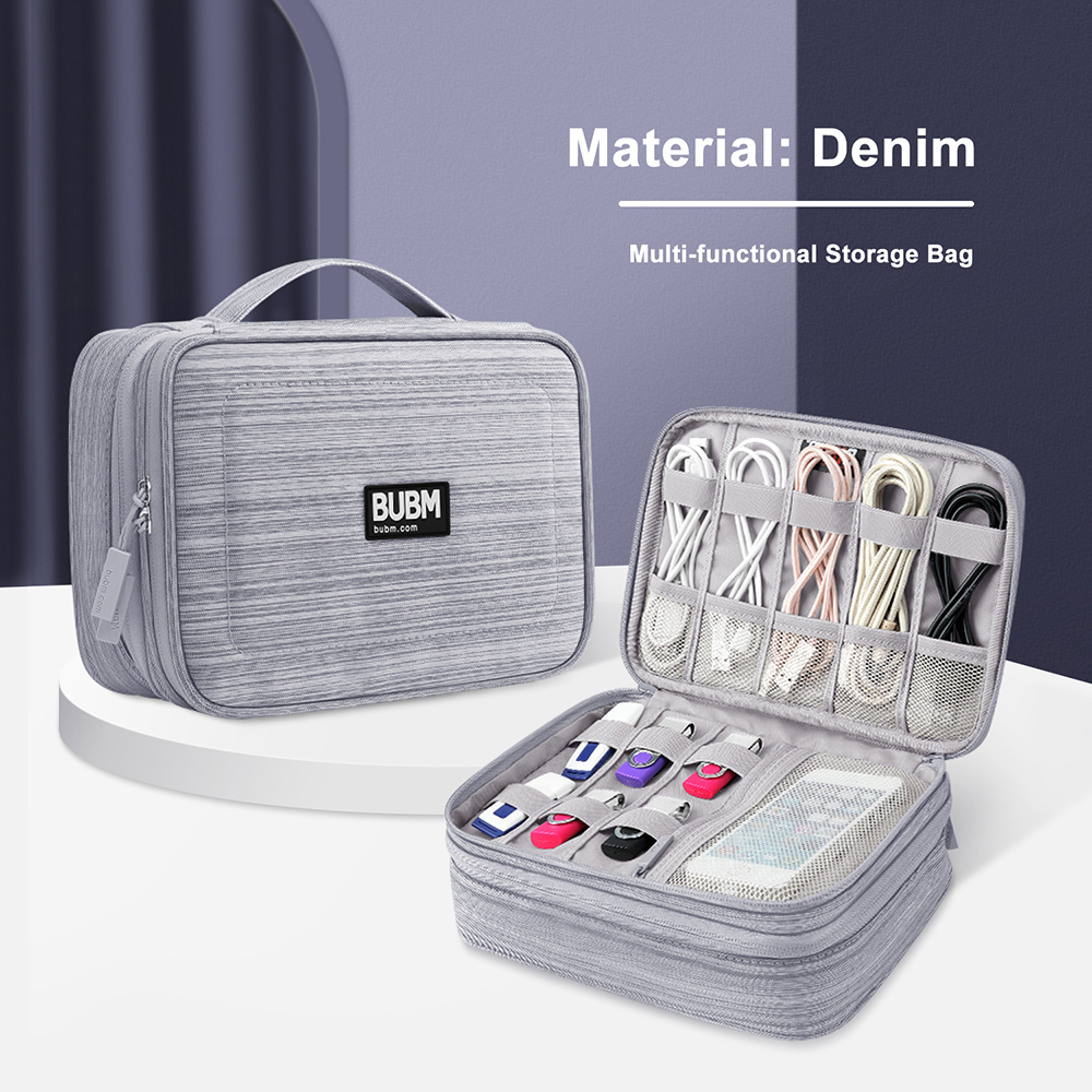 BUBM Tas Gadget Organizer Travel Pouch DPSS-NZB (ORIGINAL) Gray