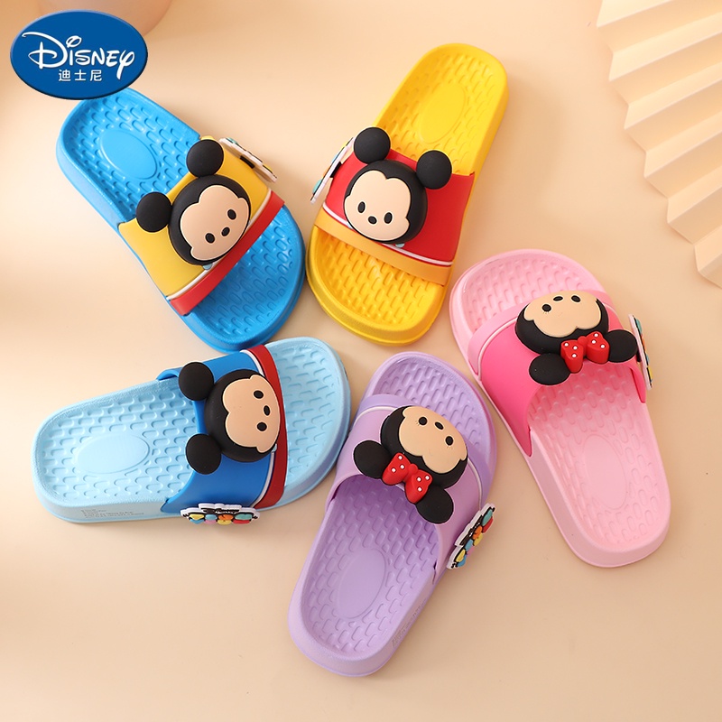 Sandal slop anak perempuan motif disney mickey minnie tsum tsum