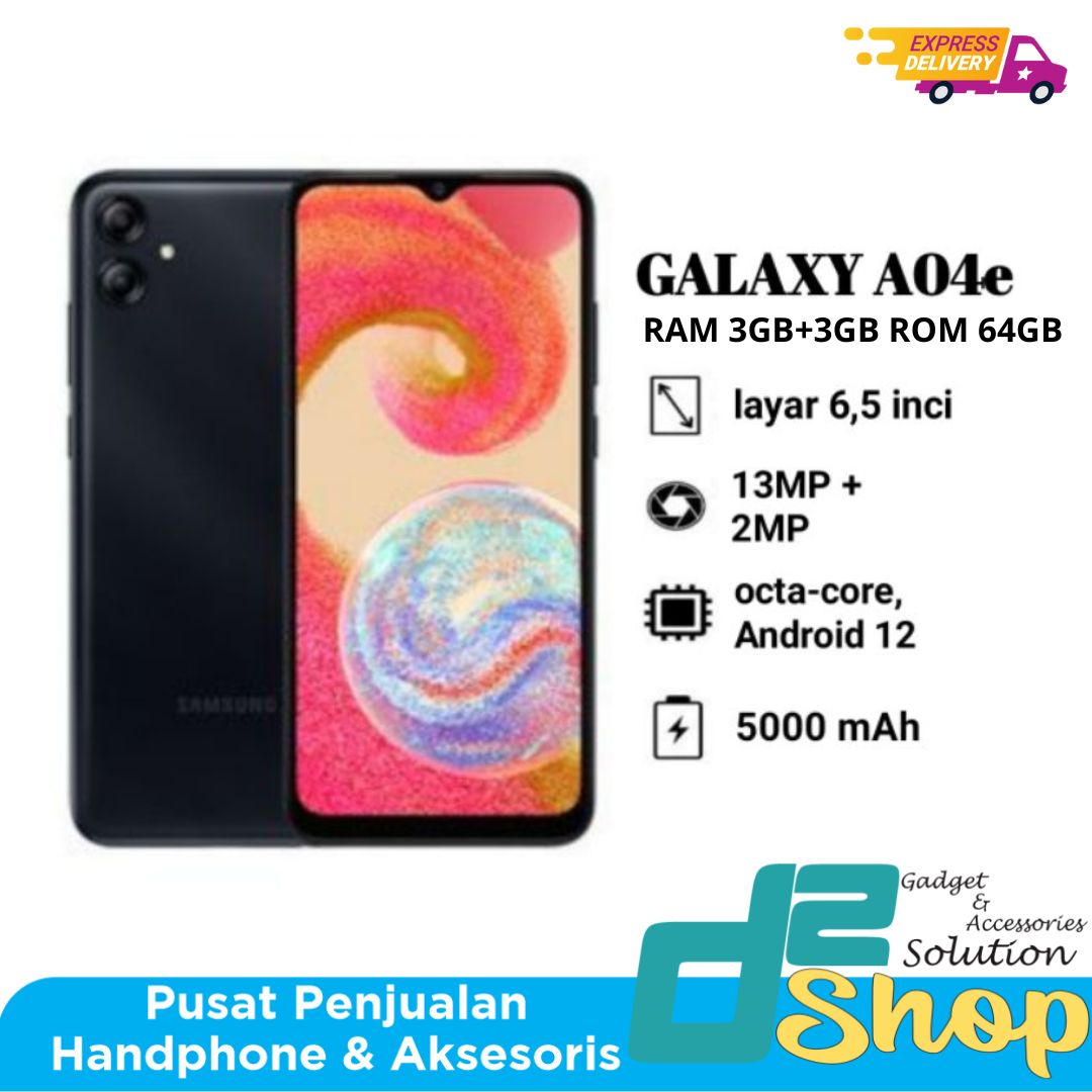 SAMSUNG GALAXY A04e RAM 3GB ROM 64GB GARANSI RESMI